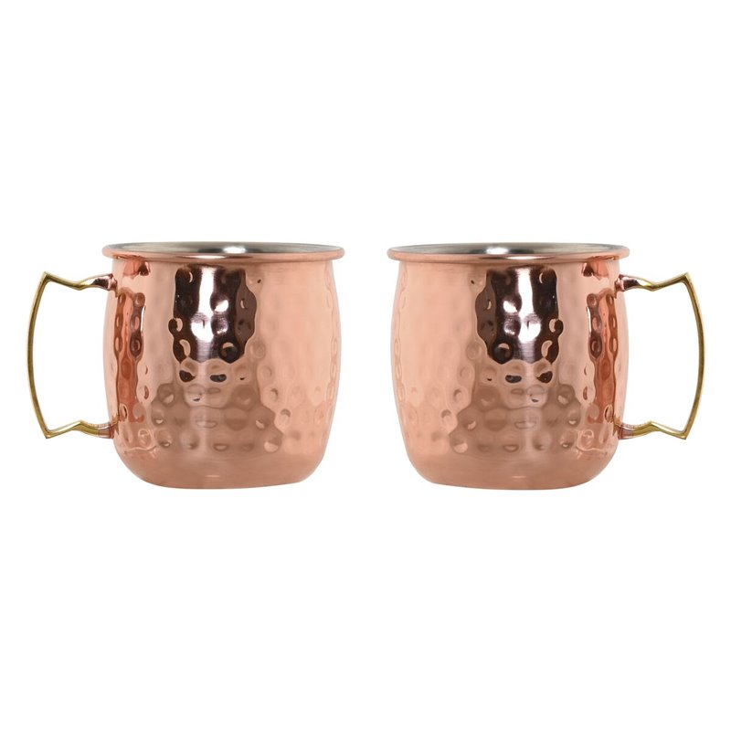 Ensemble de 2 mugs Home ESPRIT Doré 480 ml