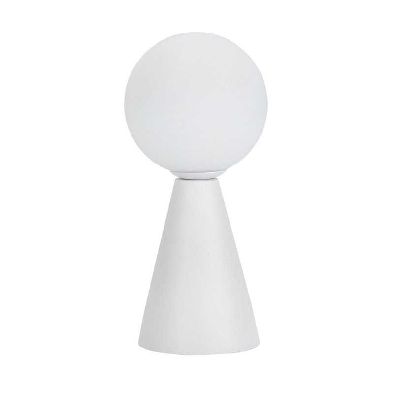 Lampe de bureau Versa Blanc Céramique Verre 40 W 10 x 22,5 cm Prisme