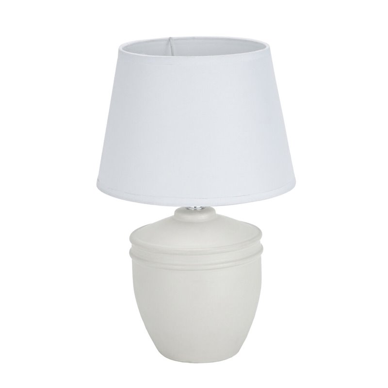 Lampe de bureau Versa Aurelia Blanc Coton Céramique 40 W 20 x 31,5 cm