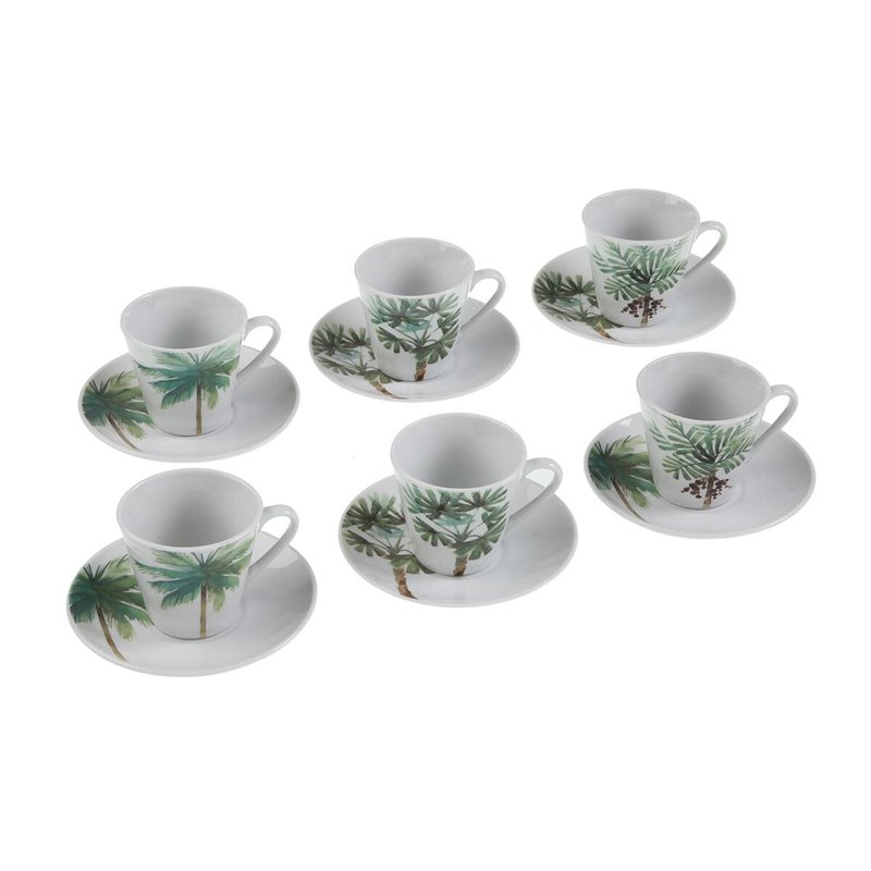 Lot de tasses avec soucoupes Versa Porcelaine Volets