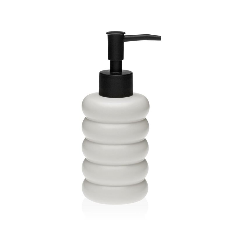 Distributeur de Savon Versa Blanc Céramique Bambou