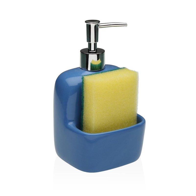 Distributeur de Savon Versa Bleu Céramique 9,4 x 17,8 x 10,5 cm