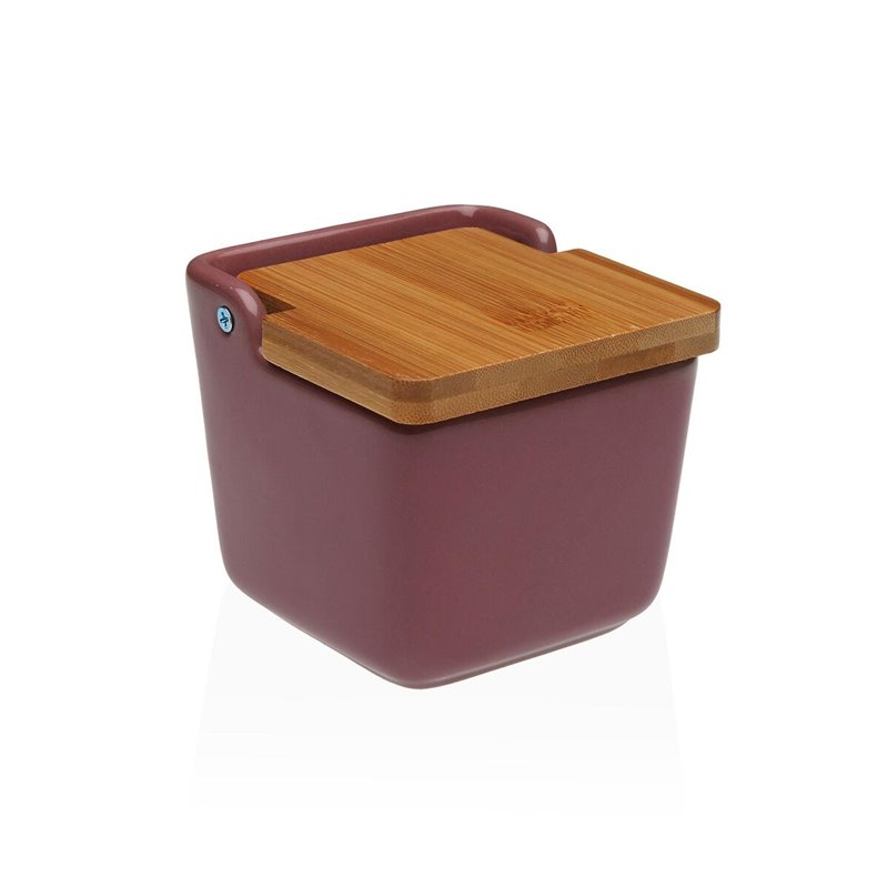 Salière avec couvercle Versa BURGUNDY Céramique 8,8 x 8,5 x 8,8 cm