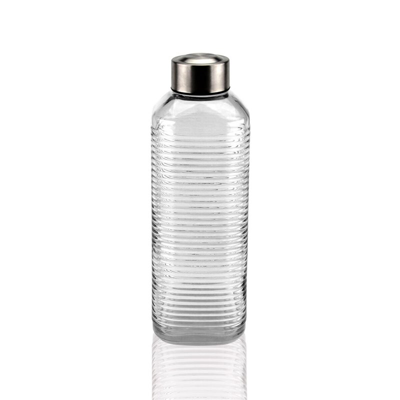 Bouteille d'eau Versa Transparent verre Aluminium 1 L 8,3 x 23,5 x 8,3 cm