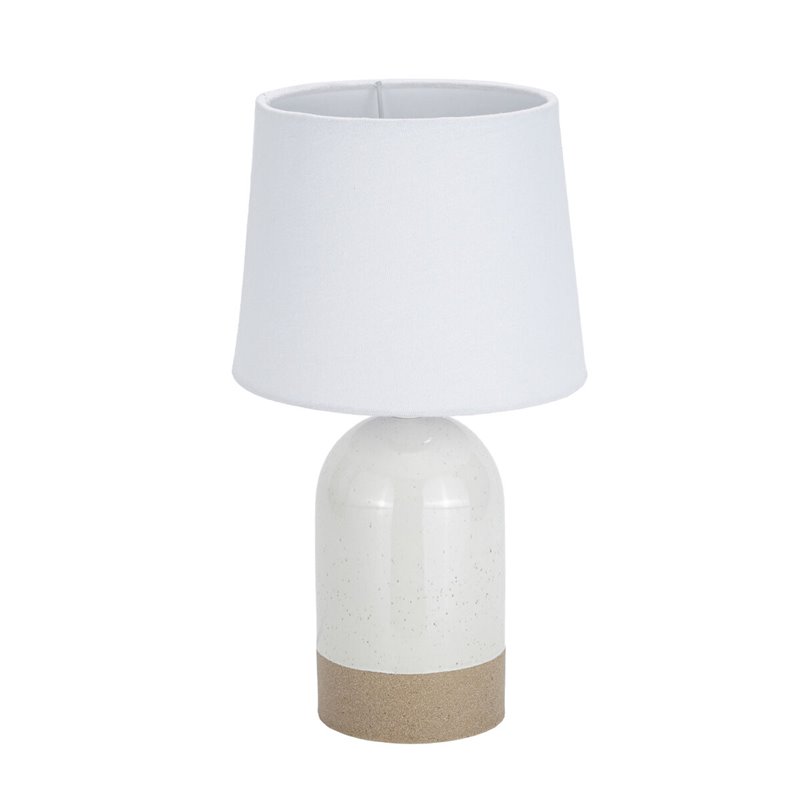Lampe de bureau Versa Duo Blanc Lin Céramique 40 W 18 x 32,5 cm
