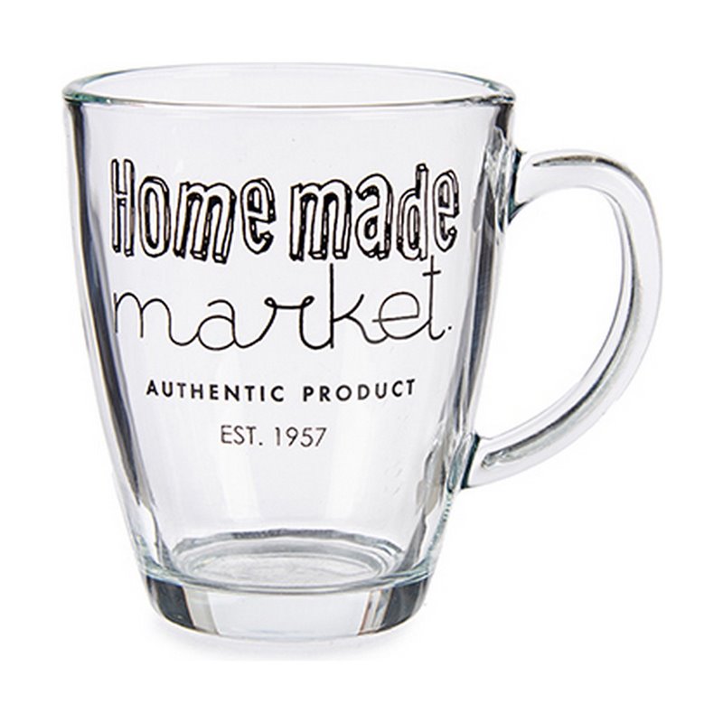 Tasse mug Market Transparent verre (320 ml) (6 Unités)