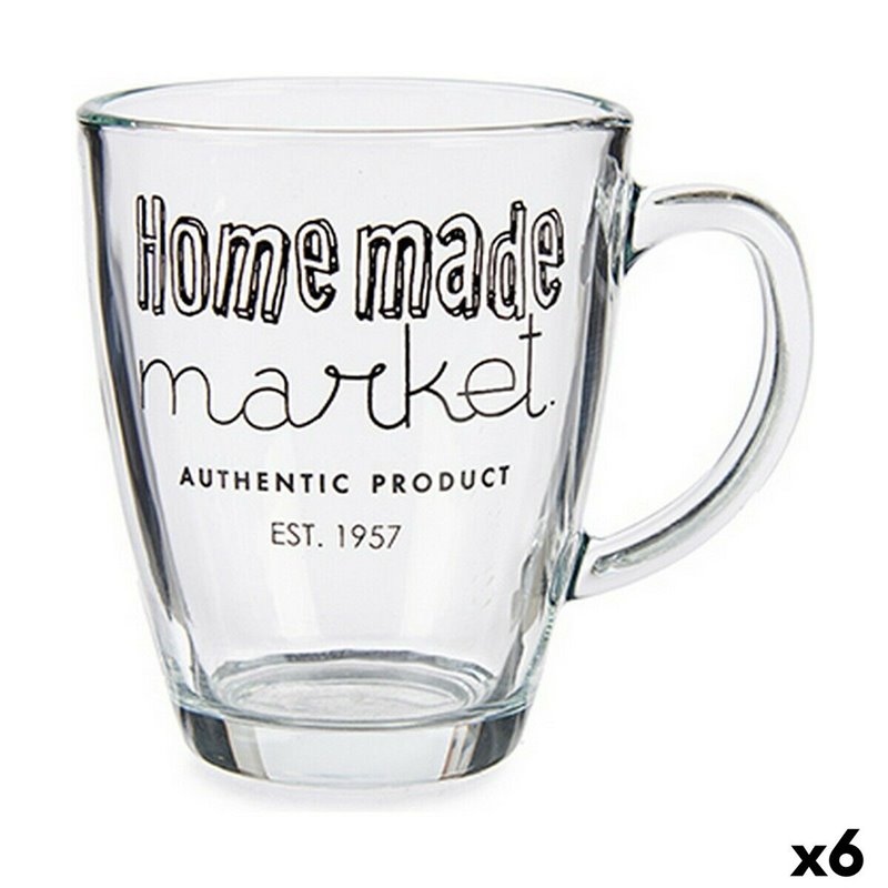 Image secondaire de Tasse mug Market Transparent verre (320 ml) (6 Unités)