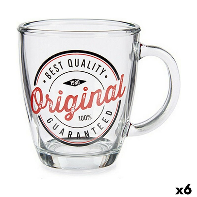 Image secondaire de Tasse mug Original Transparent verre (320 ml) (6 Unités)