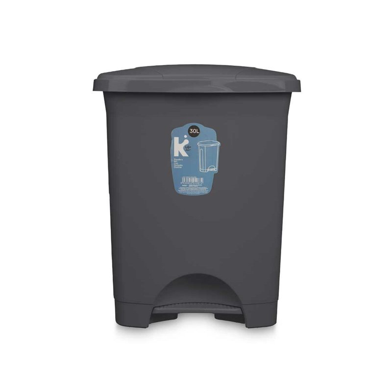 Image secondaire de Poubelle à pédale Anthracite Plastique 30 L (4 Unités)