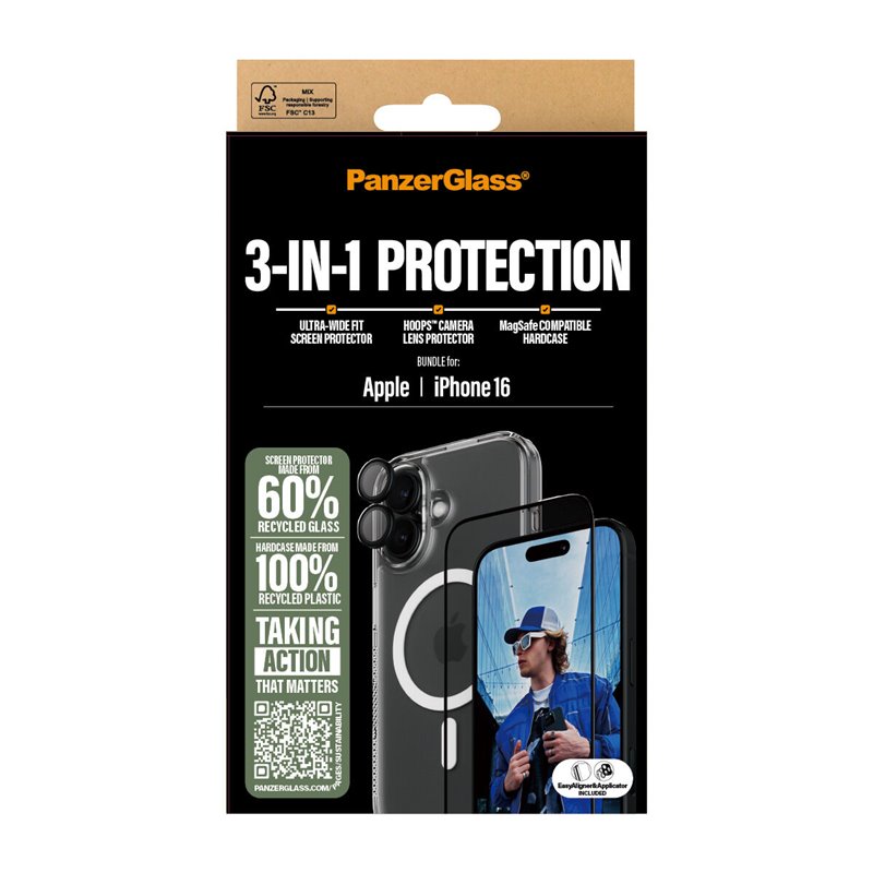 Image secondaire de Protection pour téléphone portable Panzer Glass B1291+2861+1283