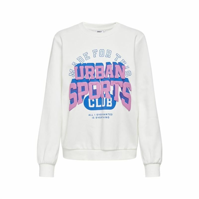 Sweat sans capuche femme Only Onlkimmie Blanc