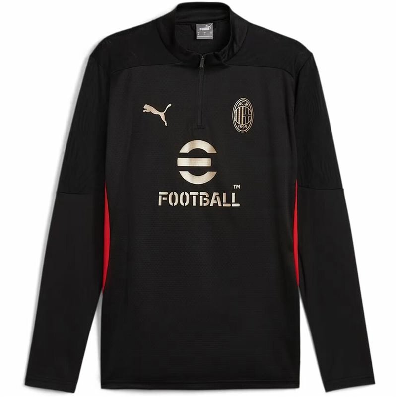 Sweat-shirt d'Entraînement pour Adultes Puma Ac Milan Training 1/4 Zip Top Noir