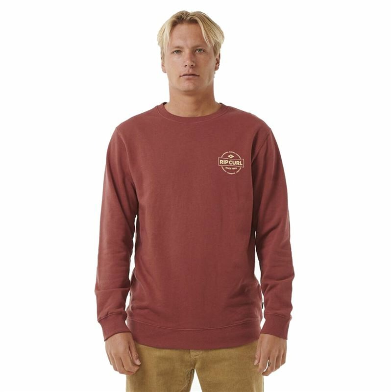 Sweat sans capuche homme Rip Curl Stapler Crew Marron