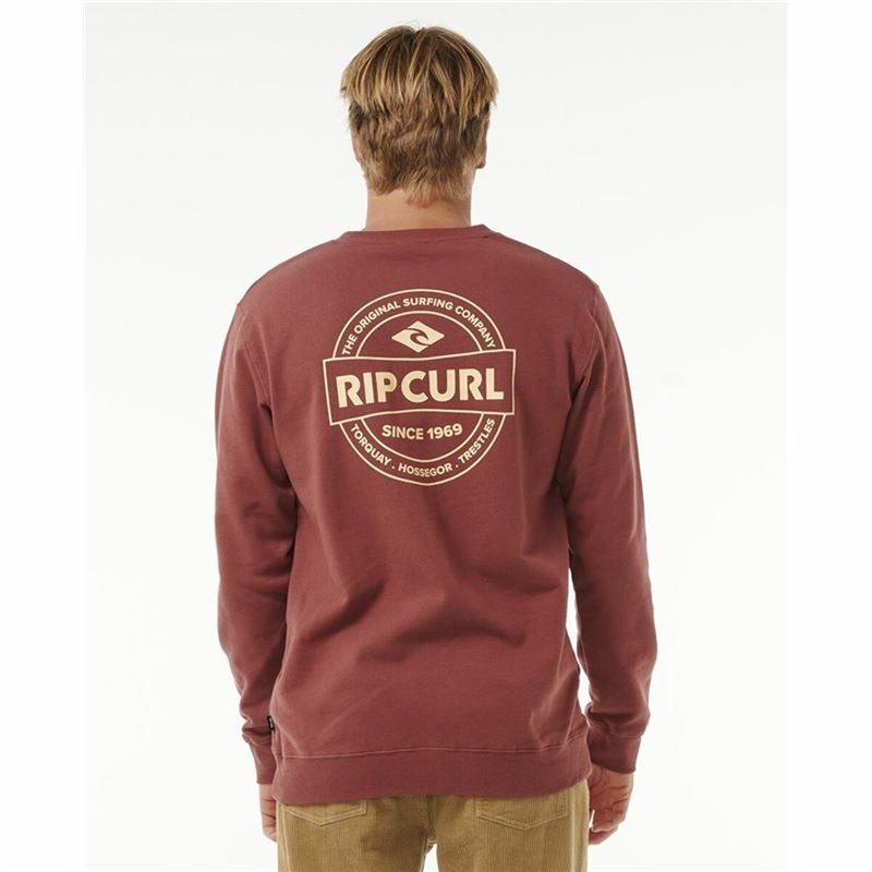 Image secondaire de Sweat sans capuche homme Rip Curl Stapler Crew Marron