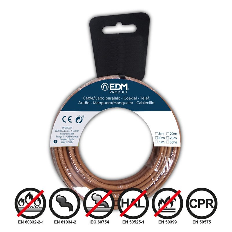 Image secondaire de Câble EDM 28422 Marron 1,5 mm 25 m