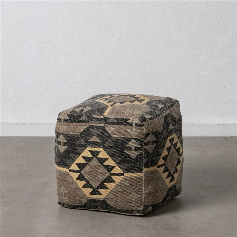 Image secondaire de Pouf Noir Taupe 45 x 45 x 45 cm