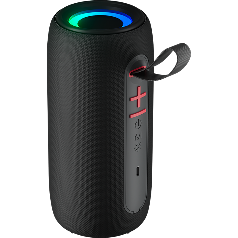 Enceinte Bluetooth® VIBE lumineuse & Etanche 10W Noir Bigben