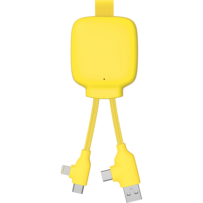 Powerbank 3000 mAh + Câble Multi GAMMA LITE Jaune - Ecoresponsable Xoopar