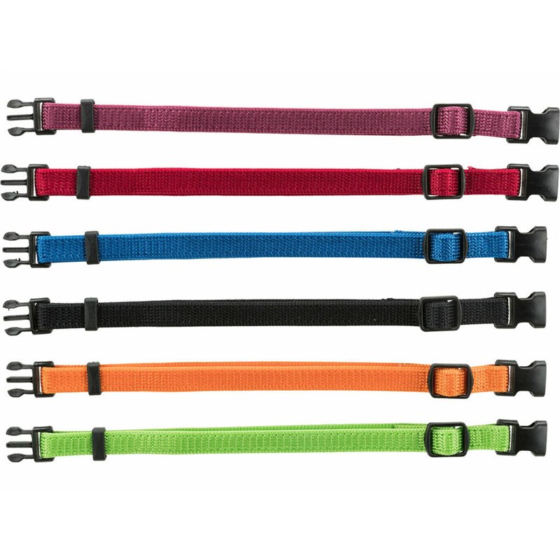 Collier pour Chien Trixie Noir Rouge Bleu de Colbat Pomme S/M 17-25 cm (6 Unités)