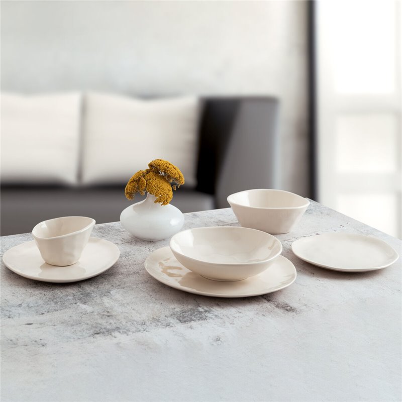 Image secondaire de Bol pour Apéritifs Bidasoa Cosmos Blanc Céramique 17 cm (12 Unités)