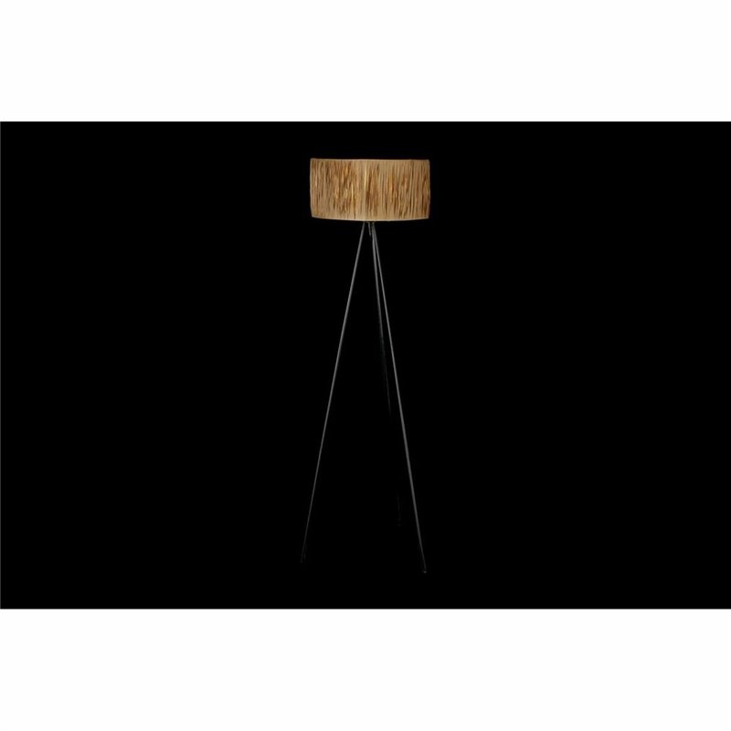 Image secondaire de Lampadaire DKD Home Decor Marron Noir Métal Raphia 50 W 220 V 56 x 46 x 140 cm