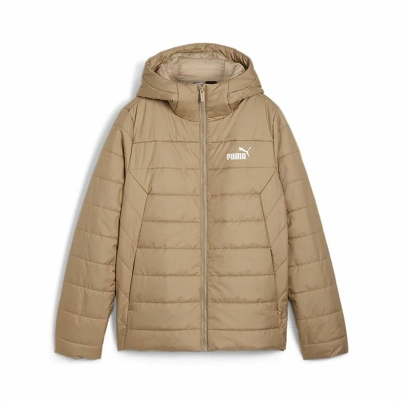 Veste de Sport pour Femme Puma Ess Hooded Padded Jacket Beige