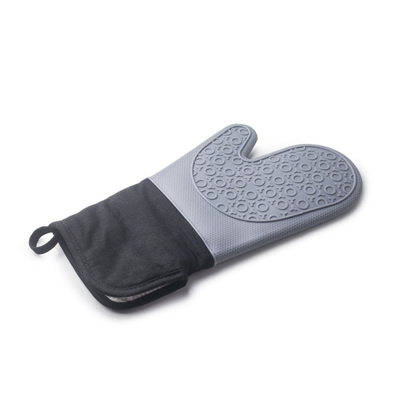 Gant à Four Ibili Noir Gris Tissu Silicone 33,5 cm