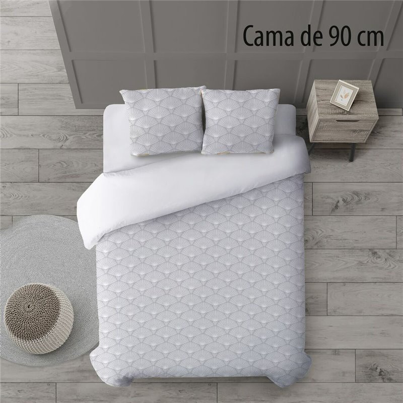 Image secondaire de Housse de Couette ARLA Blanc Gris Lit 1 personne 155 x 240 x 0,2 cm