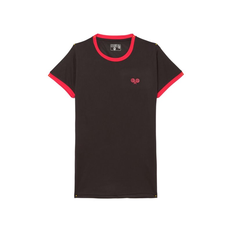 T-shirt à manches courtes femme Nexus CAMIGUIN Noir Rouge