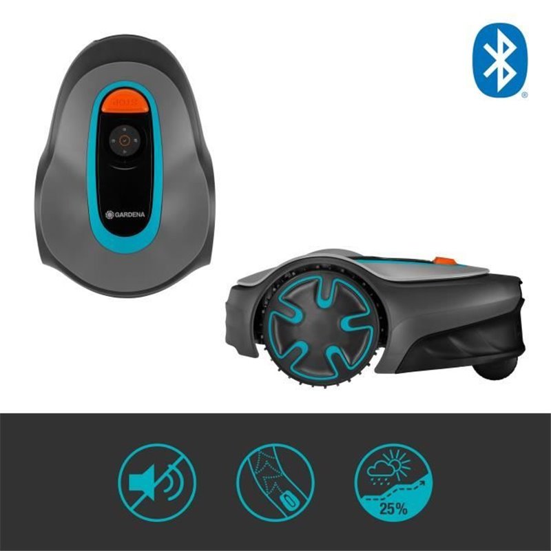 Image secondaire de GARDENA Tondeuse robot SILENO minimo 250 Connexion Bluetooth Surface tonte max 250m² Triple lames pivotantes (15201-26)