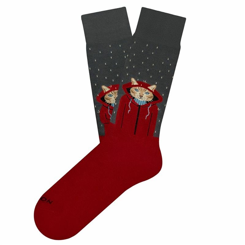 Image secondaire de Chaussettes de Sport Jimmy Lion Raining Cat Marron
