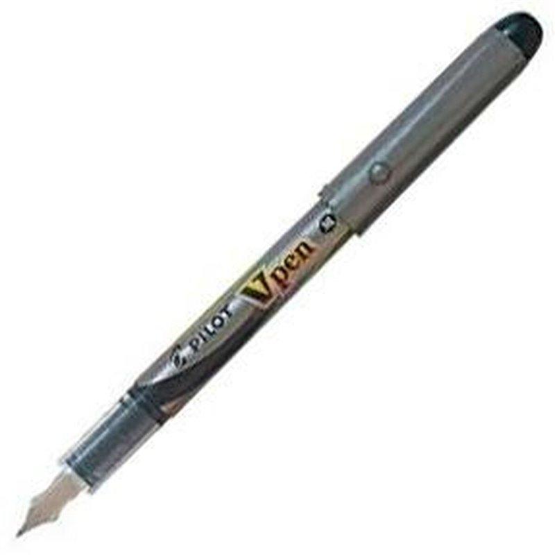 Image secondaire de stylo à encre liquide Pilot V Pen Jetable Stylo Calligraphique Noir Acier 0,4 mm (12 Unités)