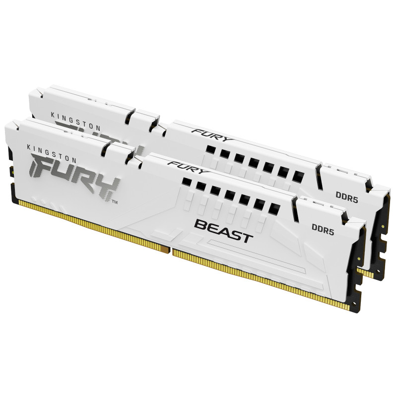 Kingston Technology FURY Beast 64 Go 5200 MT/s DDR5 CL36 DIMM (Kits de 2) White EXPO