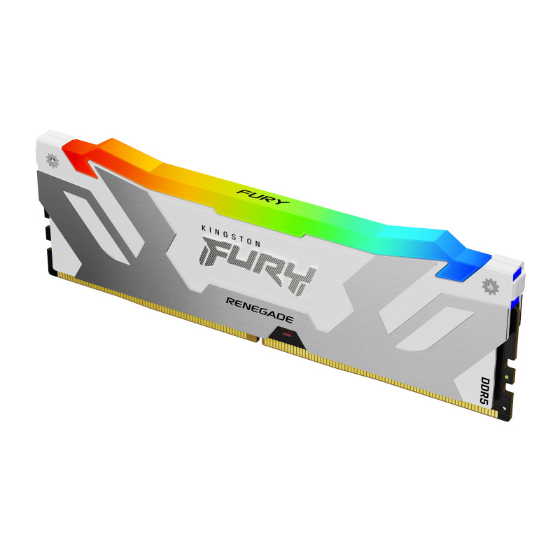 Kingston Technology FURY 16 Go 6400 MT/s DDR5 CL32 DIMM Renegade RGB Blanc XMP