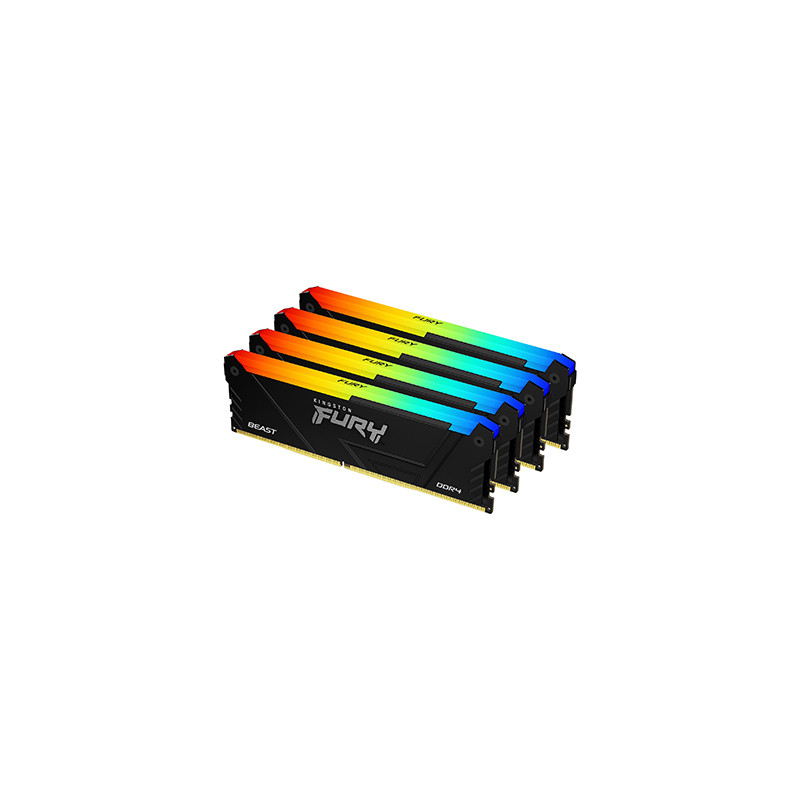 Kingston Technology FURY 64GB 3600MT/s DDR4 CL18 DIMM (Kits de 4) Beast RGB
