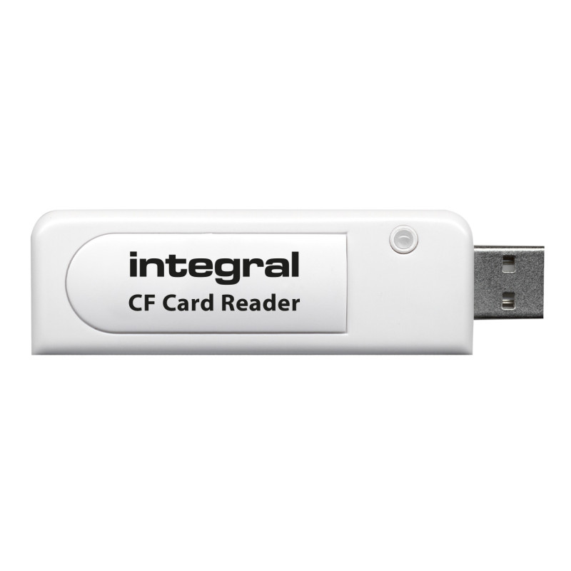 Integral USB2.0 CARDREADER SINGLE SLOT CF lecteur de carte mémoire Blanc