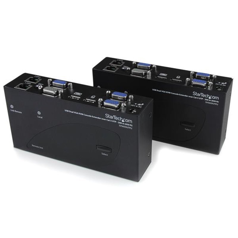 Image secondaire de StarTech.com Switch Commutateur KVM USB VGA double 200m 2 x cable cat 5 - Extendeur de console