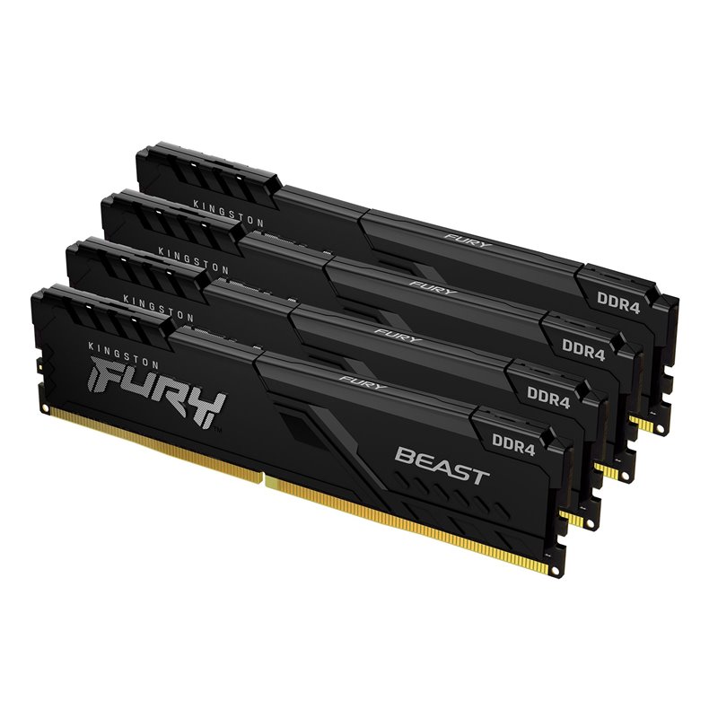 Image secondaire de Kingston Technology FURY 32Go 3600MT/s DDR4 CL17 DIMM (Kit de 4) Beast Black