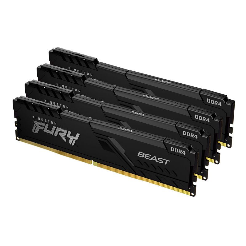 Image secondaire de Kingston Technology FURY 64Go 3200MT/s DDR4 CL16 DIMM (Kit de 4) Beast Black