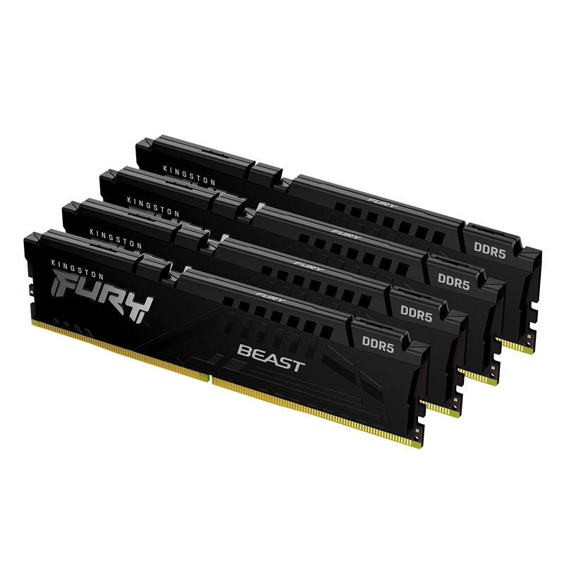 Image secondaire de Kingston Technology FURY Beast 128 Go 5200 MT/s DDR5 CL40 DIMM (Kits de 4) Black XMP