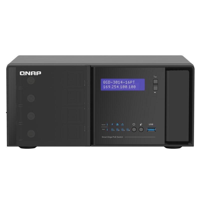 Image secondaire de QNAP QGD-3014-16PT-8G commutateur réseau Géré Gigabit Ethernet (10/100/1000) Connexion Ethernet, supportant l'alimentation via c