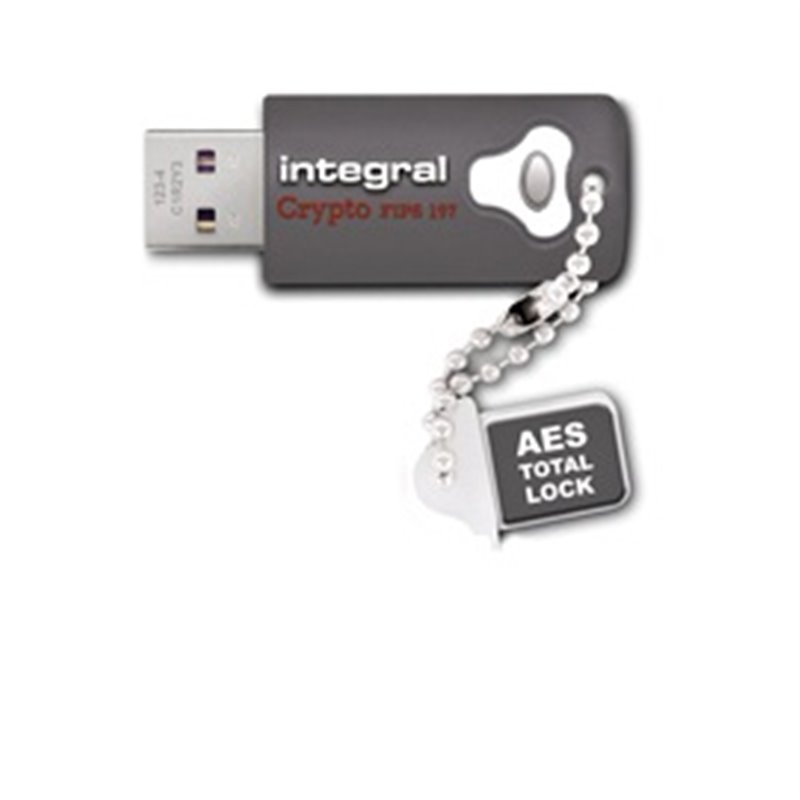 Image secondaire de Integral 64GB Crypto Drive FIPS 197 Encrypted USB 3.0 lecteur USB flash 64 Go USB Type-A 3.2 Gen 1 (3.1 Gen 1) Gris