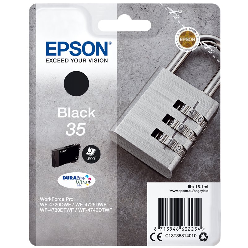 Image secondaire de Epson Padlock Singlepack Black 35 DURABrite Ultra Ink