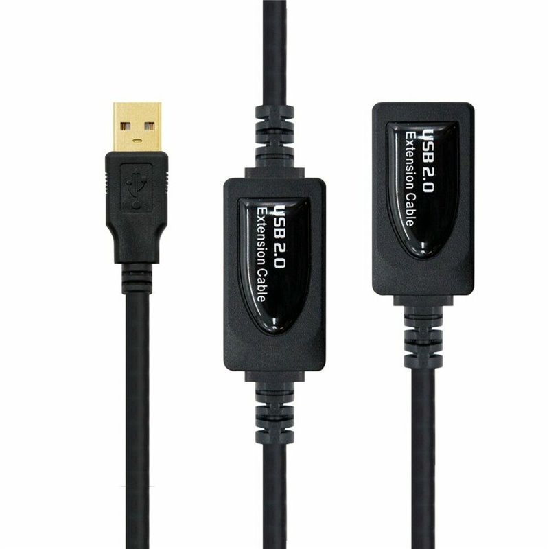 Image secondaire de Câble Rallonge à USB NANOCABLE 10.01.0212 10 m Noir 10 m (1 Unité)