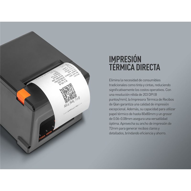 Image secondaire de Imprimante Thermique Yeyian QOP-T80BL-RI