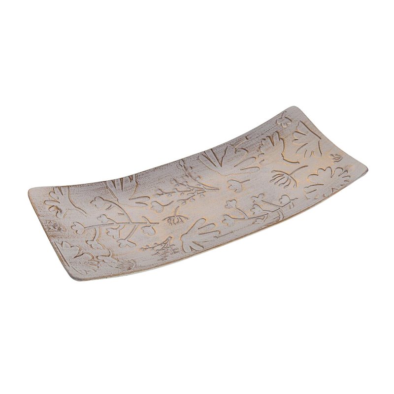 Image secondaire de Centre de Table Versa Doré Fleurs 16 x 4,5 x 38,5 cm