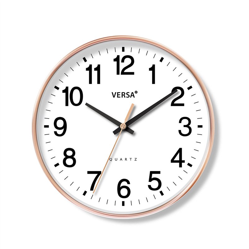 Horloge Murale Versa Blanc Plastique 4,3 x 30 x 30 cm