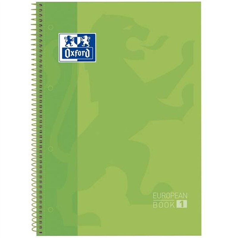 Image secondaire de Cahier à Spirale Oxford Classic Europeanbook 1 Write&Erase Vert A4+ 80 Volets 5 Pièces (2 Unités)