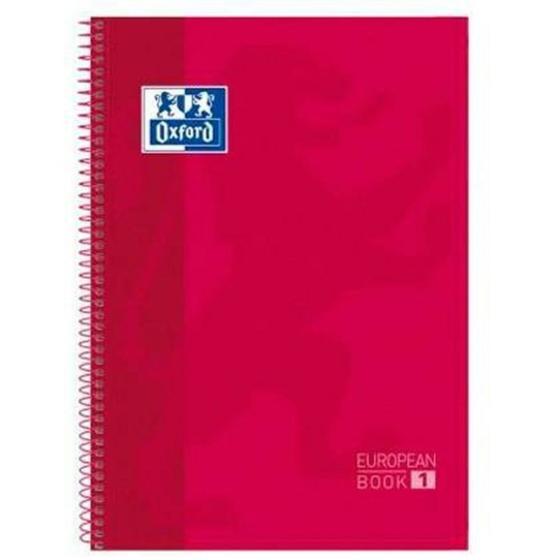 Image secondaire de Cahier à Spirale Oxford Classic Europeanbook 1 Rouge A4+ 80 Volets 5 Pièces (2 Unités)