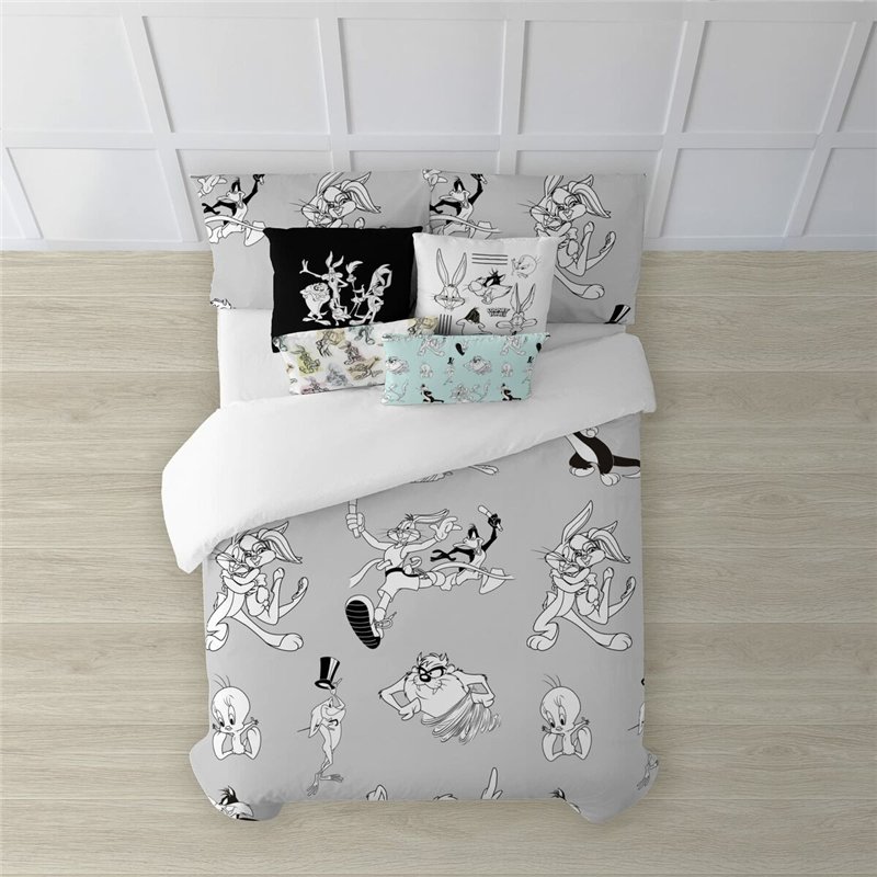 Image secondaire de Housse de Couette Looney Tunes Looney BN Blanc black 200 x 200 cm